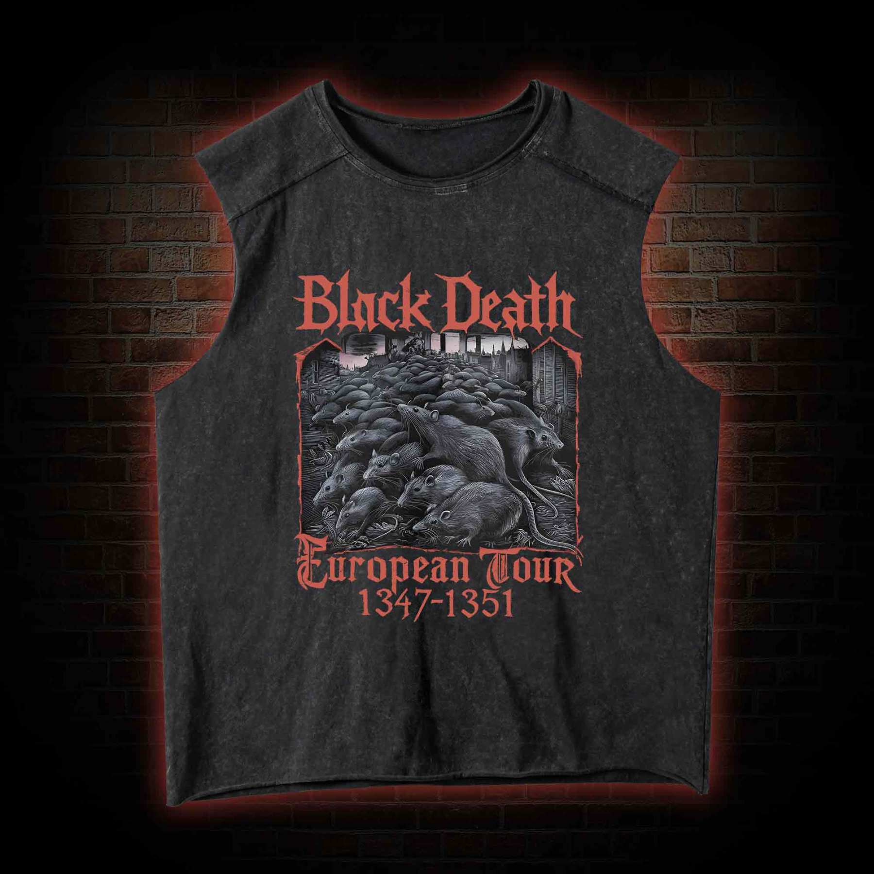 Vintage Black Death European Tour Washed Tank Top