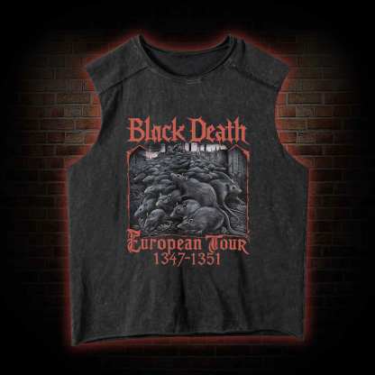 Vintage Black Death European Tour Washed Tank Top