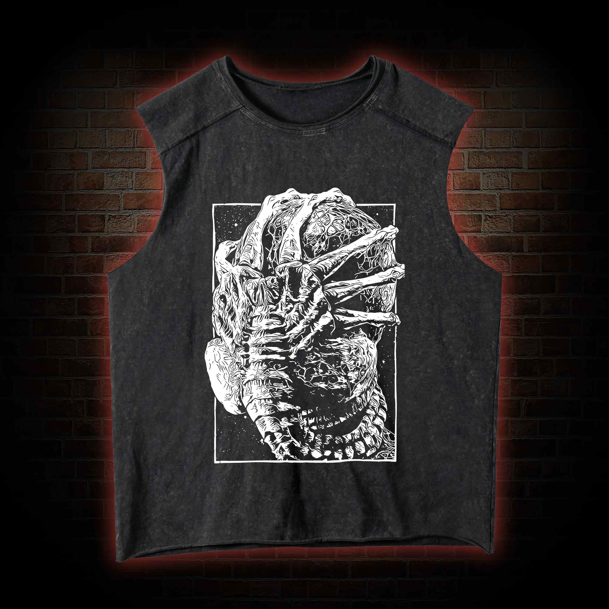 Alien Delivery Guy Washed Tank Top