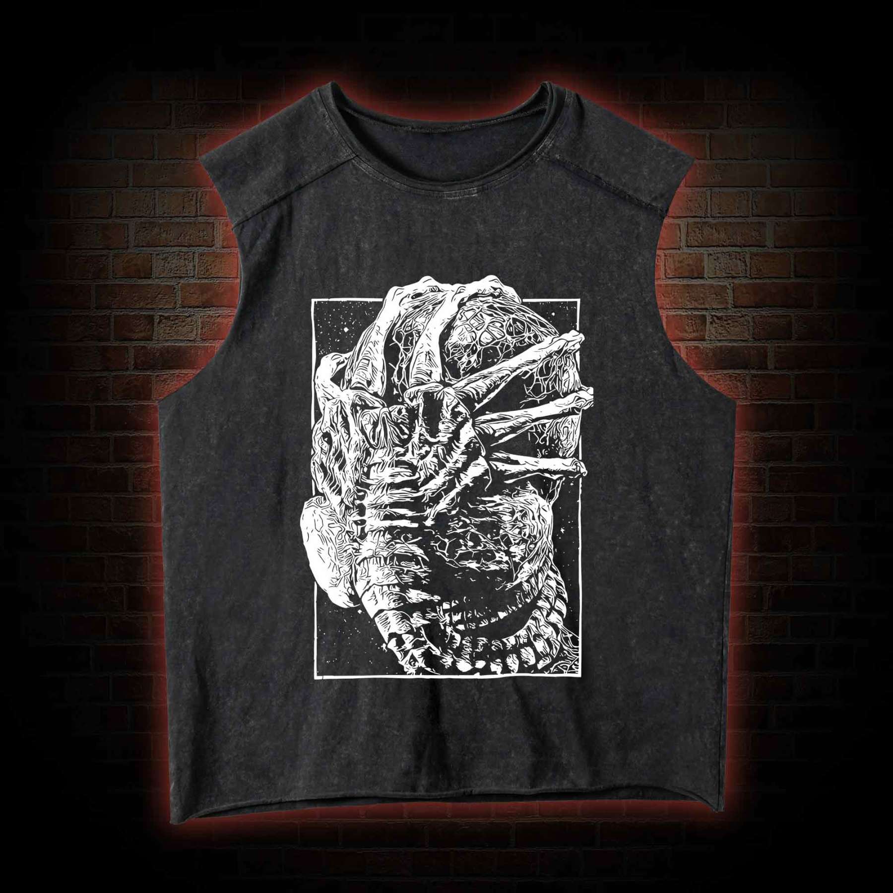 Alien Delivery Guy Washed Tank Top