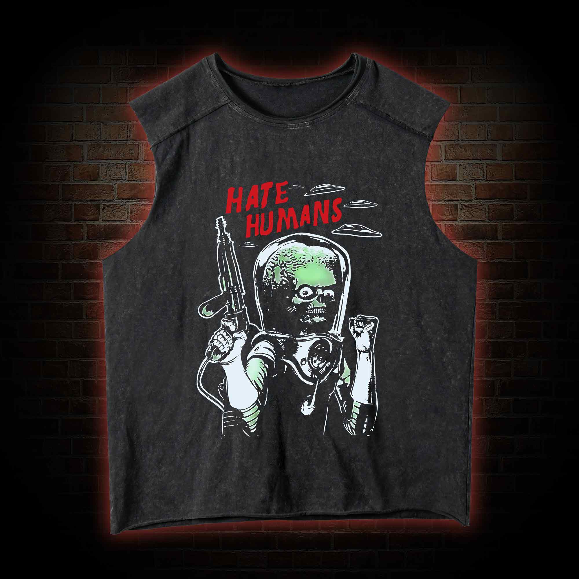 Hate Humans Vintage Washed Tank Top