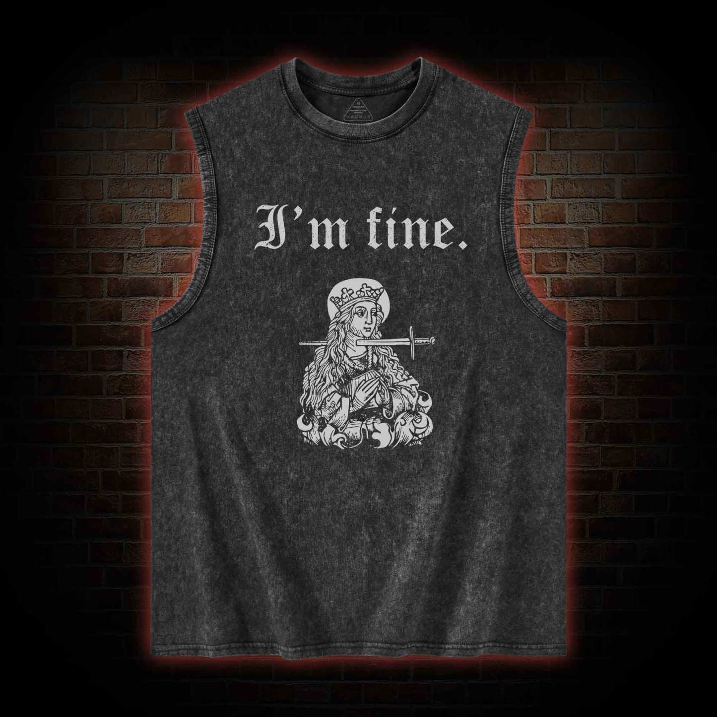 I'm Fine Washed Tank Top