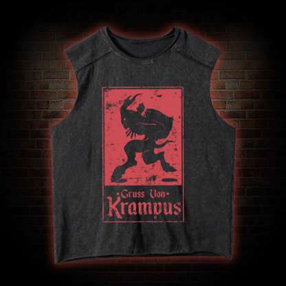 Gruss von Krampus Vintage Washed Tank Top