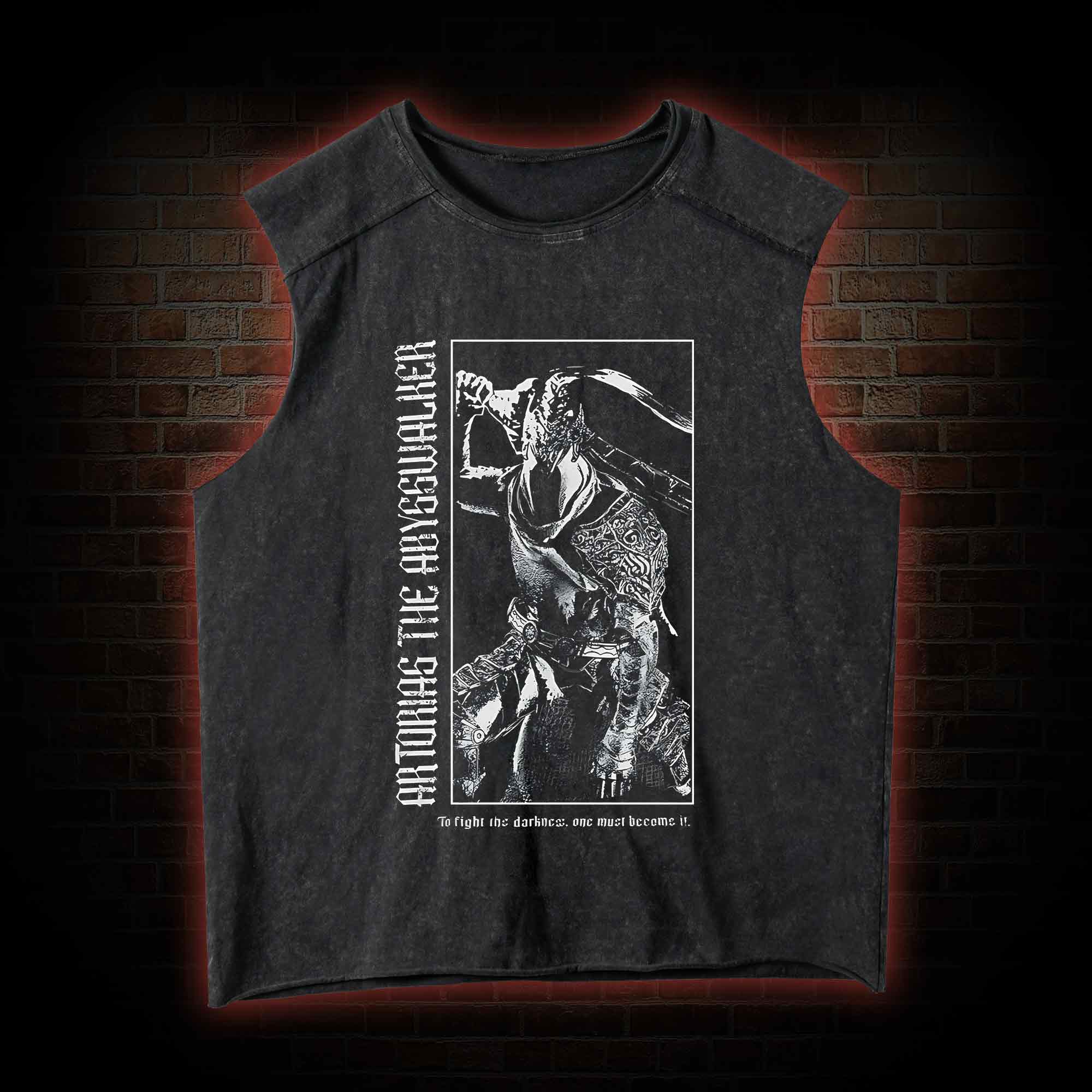 To Fight the Darkness One Must Become It Vintage Washed Tank Top