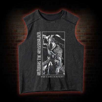 To Fight the Darkness One Must Become It Vintage Washed Tank Top