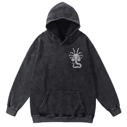 In Space No One Can Hear You Scream Washed Hoodie