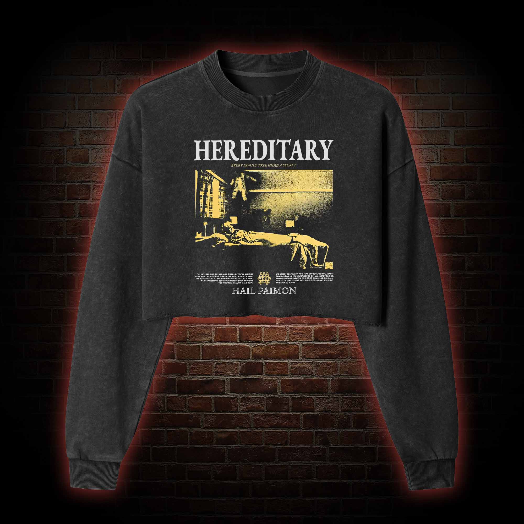 Every Family Tree Hides A Secret Washed Cropped Sweatshirts