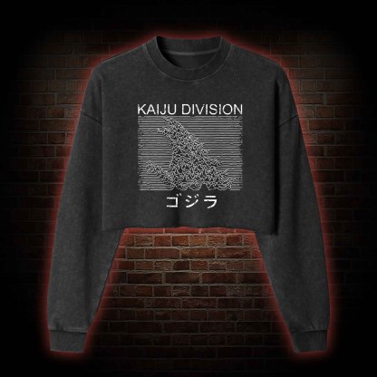 Kaiju Division Monster Washed Cropped Sweatshirts