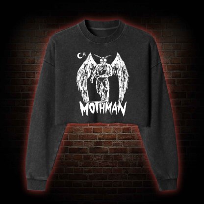 Mothman Washed Cropped Sweatshirts