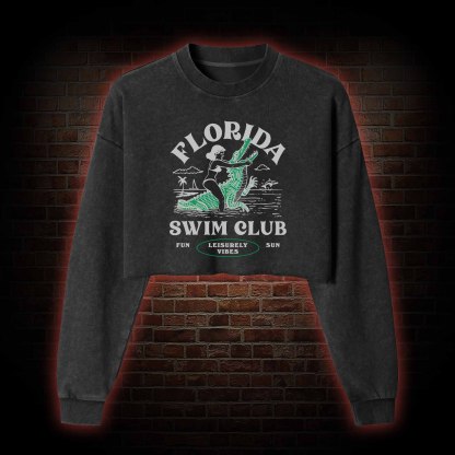 Florida Swim Club Washed Cropped Sweatshirts