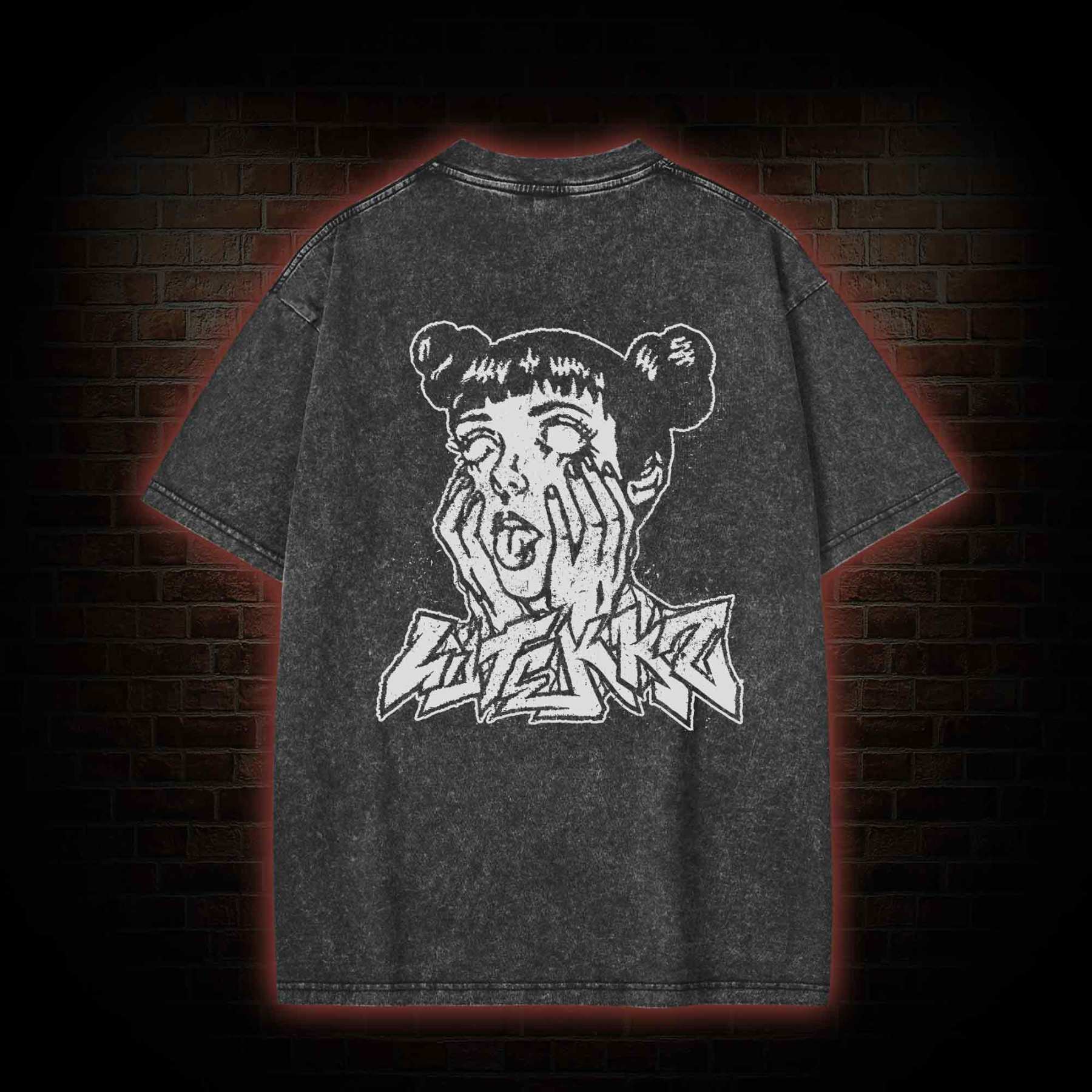 [Copy] Back Print Washed T-shirt