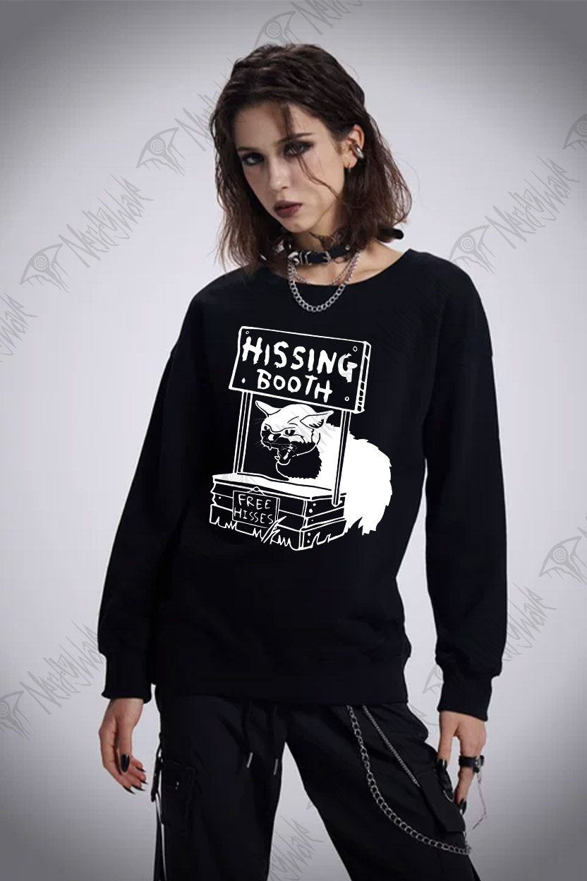 Cat Hissing Booth Sweatshirt