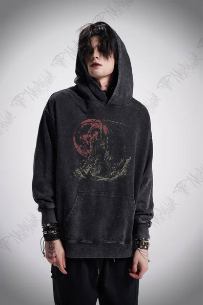 Medieval Dragon Castle Washed Hoodie