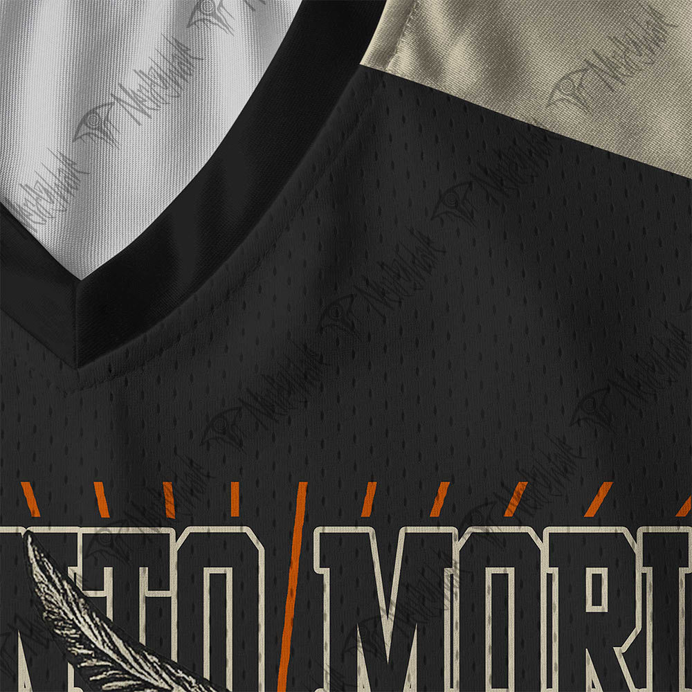 Memento Mori Horror V-Neck Long Sleeve Jersey