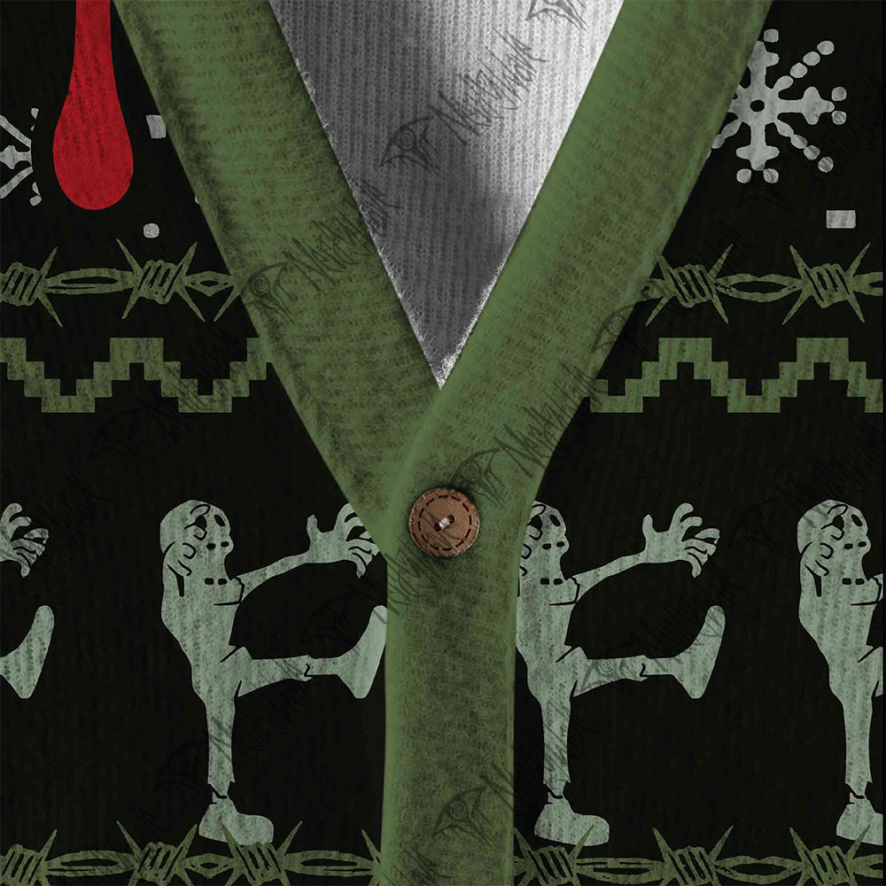 Zombie Santa Cardigan Sweater