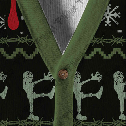 Zombie Santa Cardigan Sweater