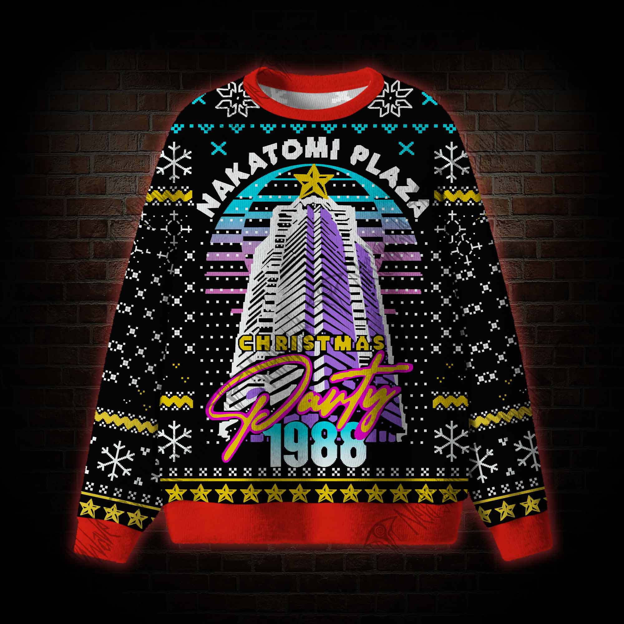 Nakatomi Plaza Christmas Party 1988 Ugly Sweatshirt