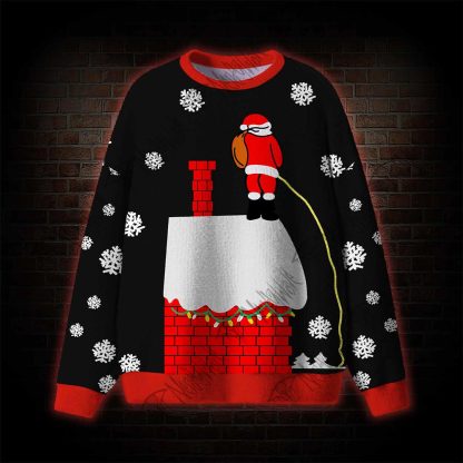 Santa Claus On The Roof Ugly Sweatshirts