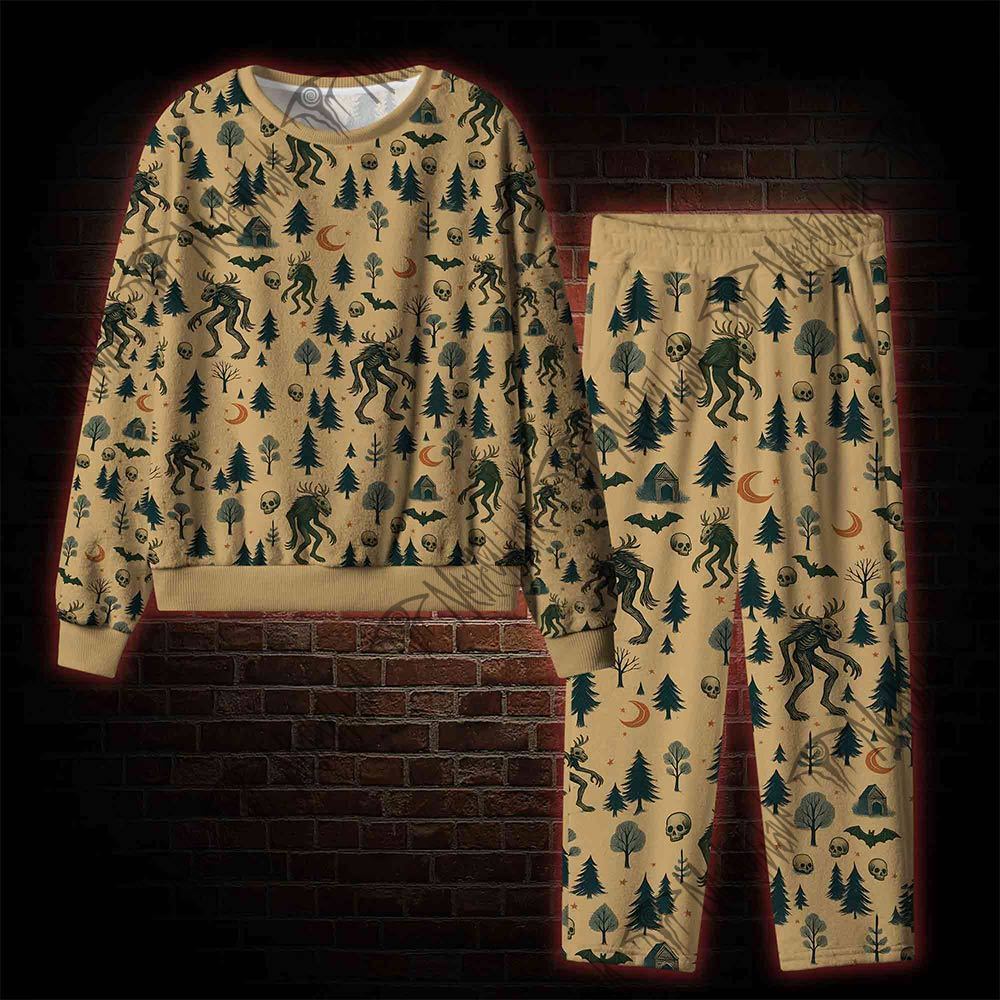 Wendigo in the Forest Cozy Pajama Sets