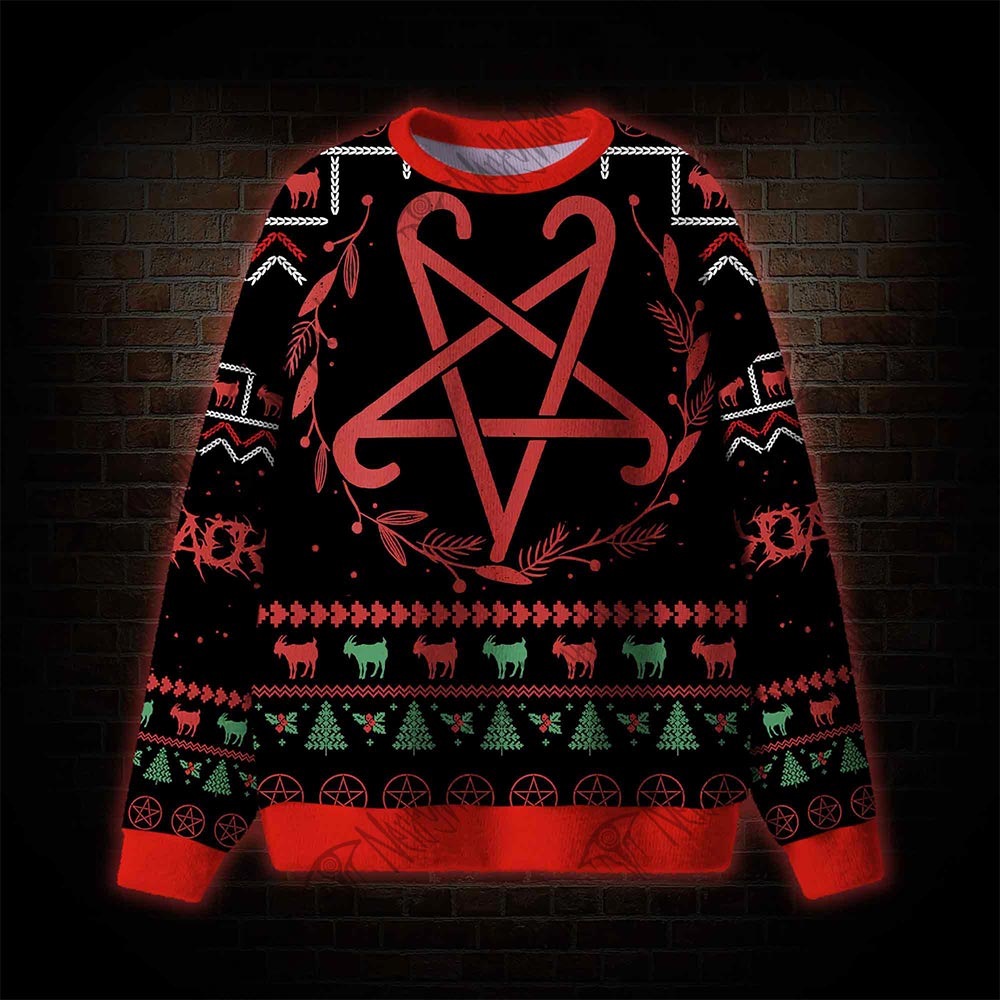 Hail Santa Occult Ugly Sweatshirts