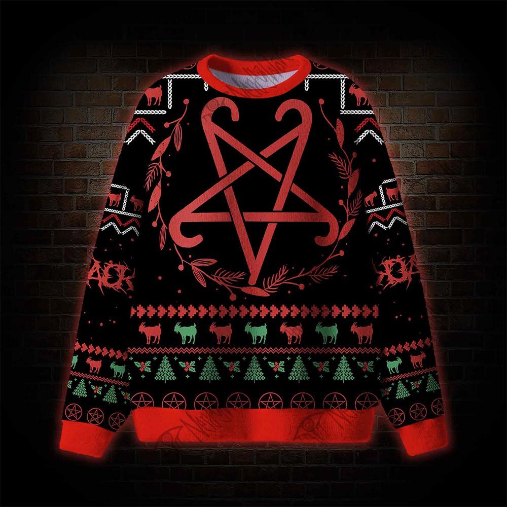 Hail Santa Occult Ugly Sweatshirts
