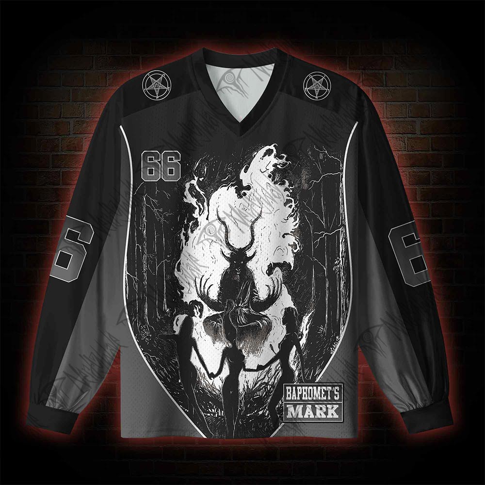 Baphomet's Mark V-Neck Long Sleeve Jersey