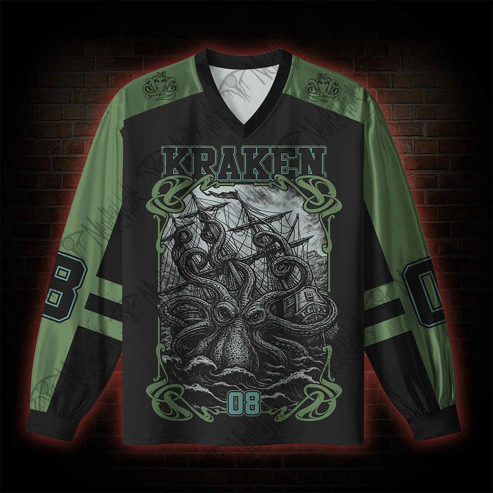 Kraken V-Neck Long Sleeve Jersey