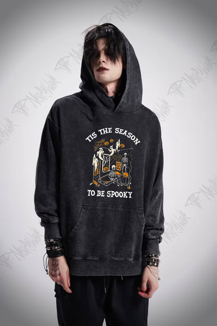Tis The Season to be Spook Washed Hoodie