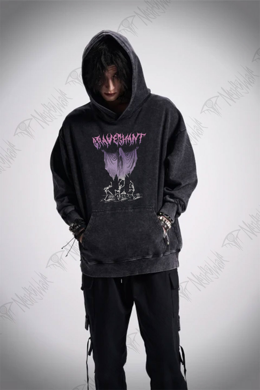 Summon Skeleton Washed Hoodie