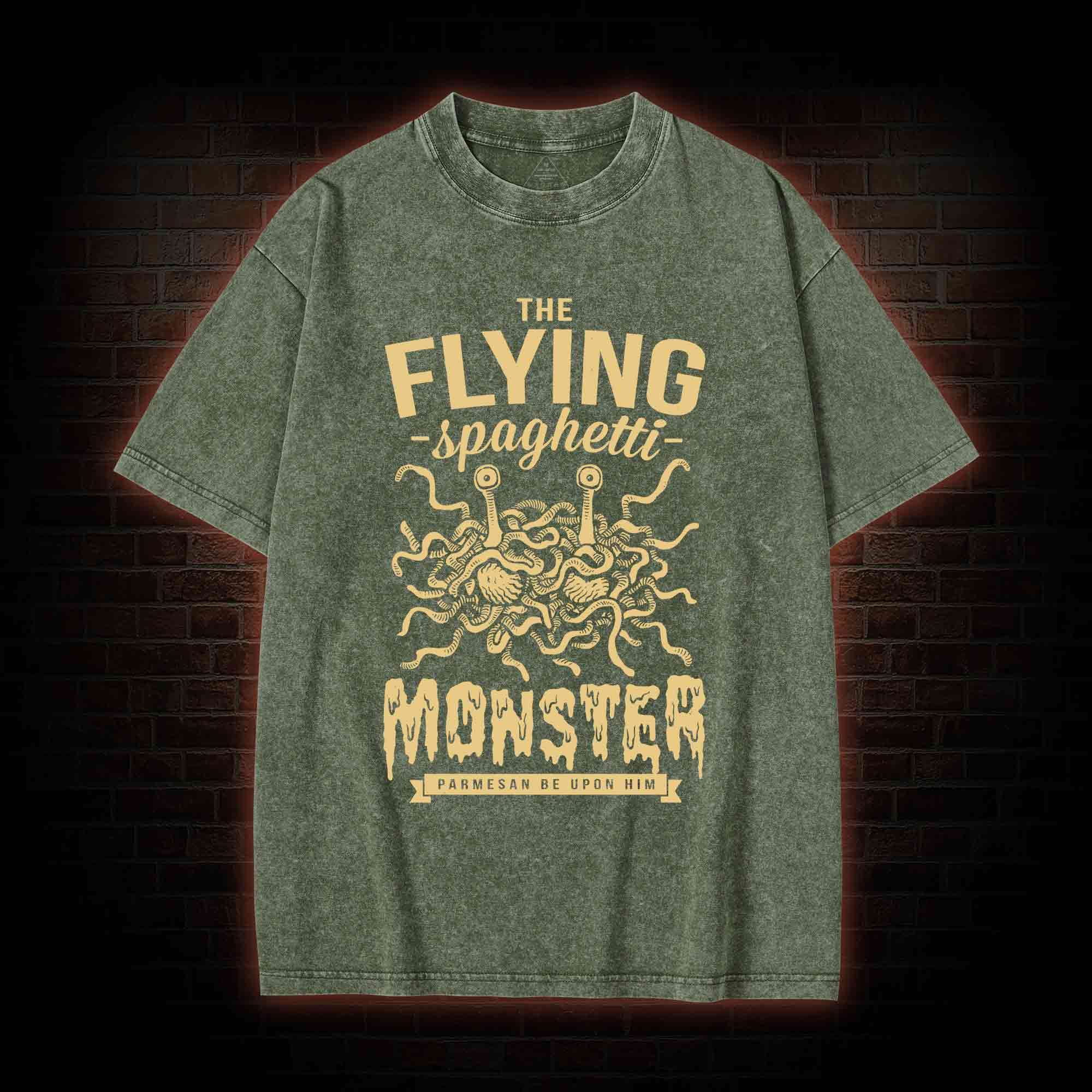 Spaghetti Monster Washed T-shirt