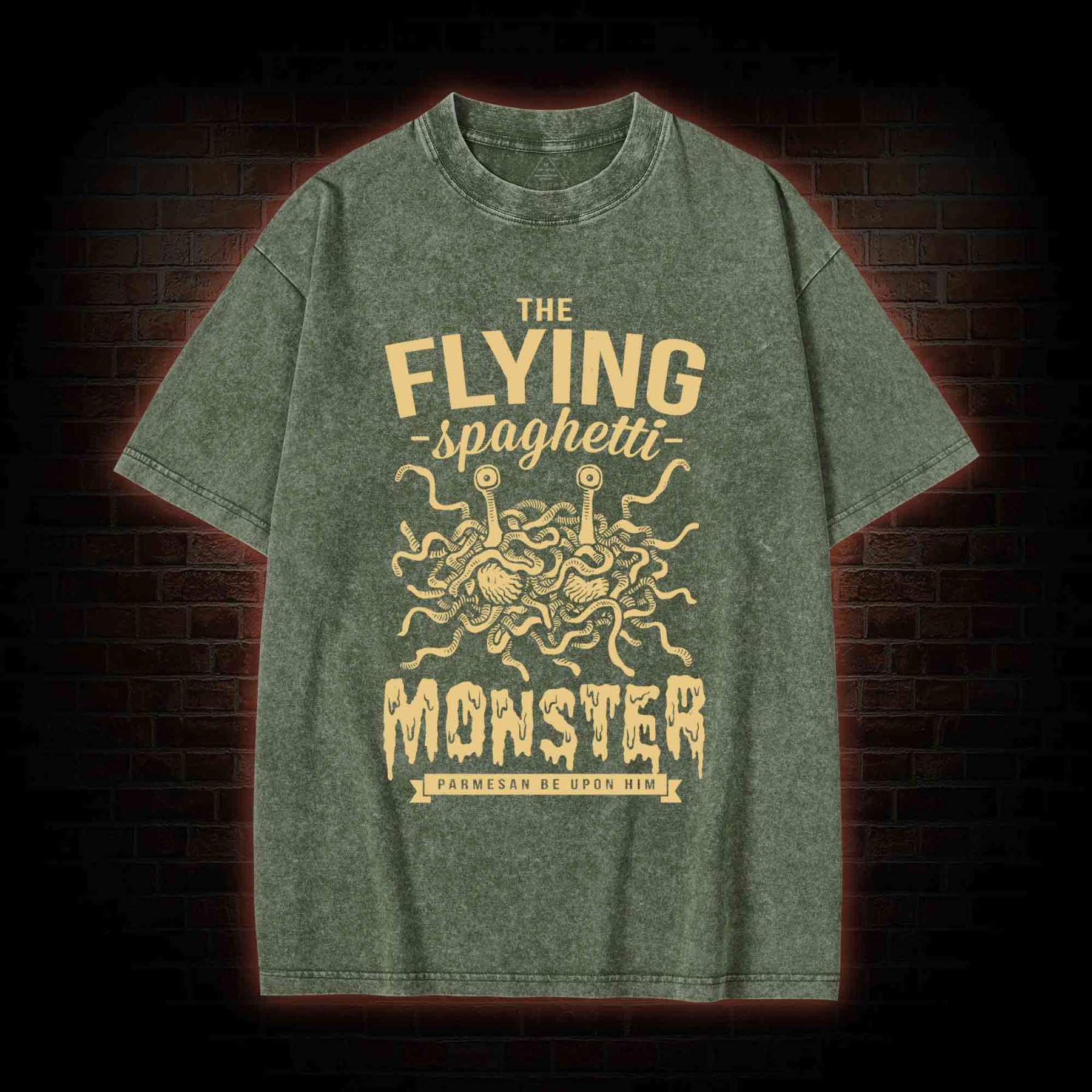 Spaghetti Monster Washed T-shirt
