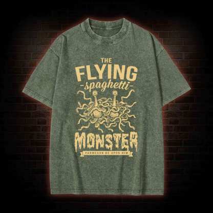 Spaghetti Monster Washed T-shirt