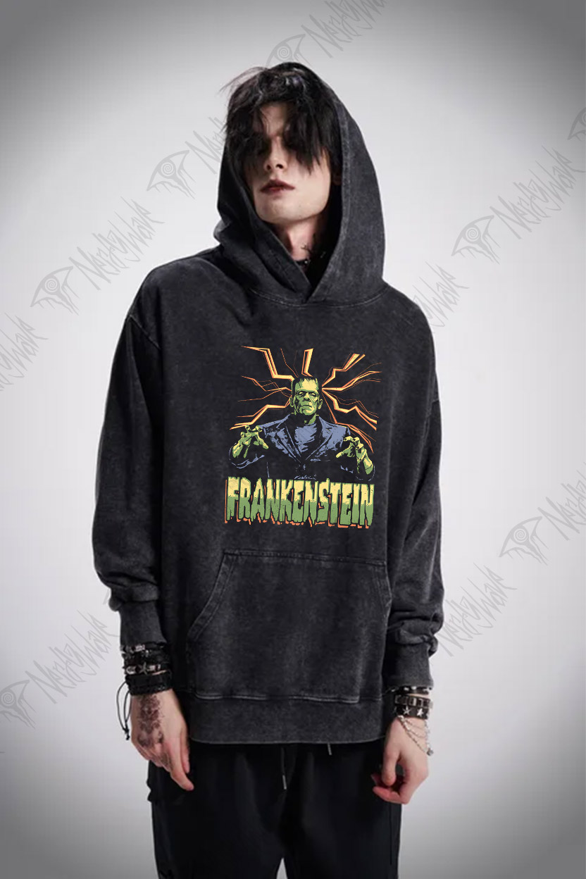 Attack Pose Washed Hoodie
