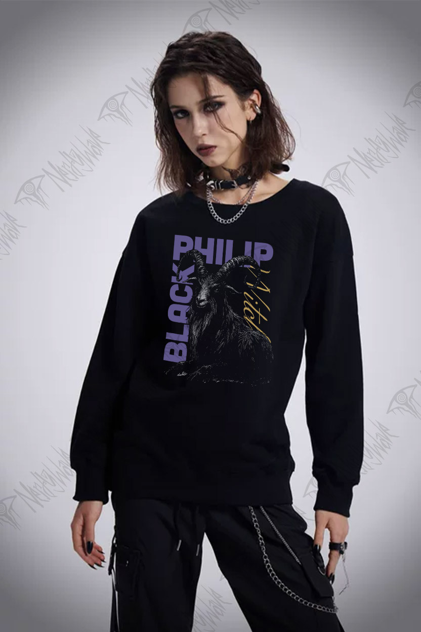 Black Philip Witch Goat Sweatshirt