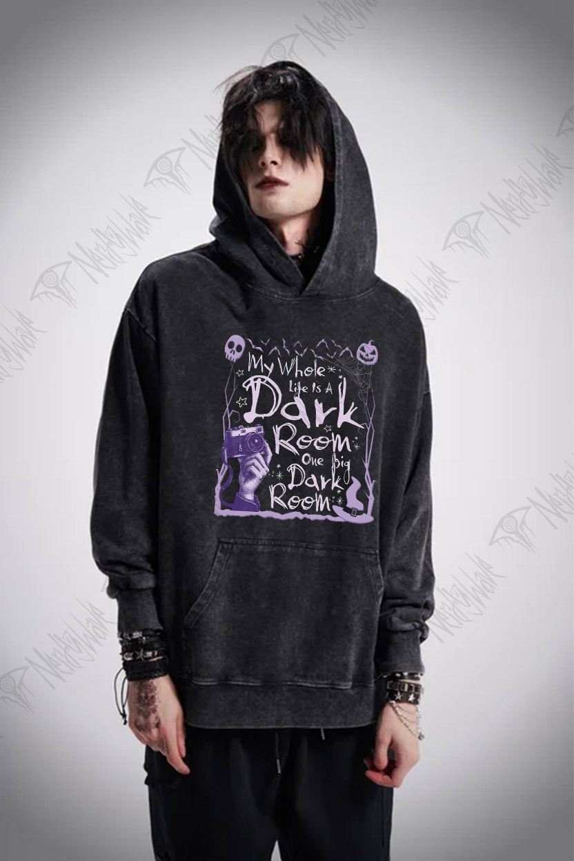 My Whole Life is A Dark Room Washed Hoodie