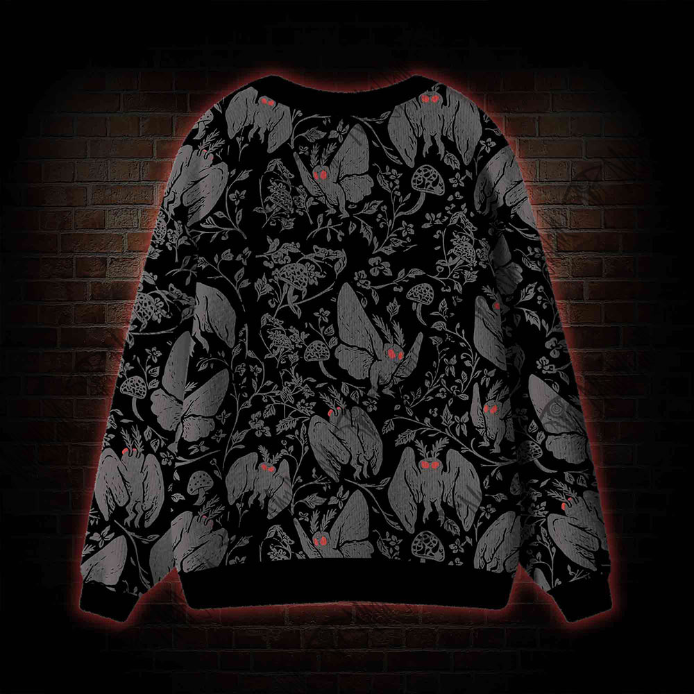 Mothman in the Jungle Cardigan Sweater