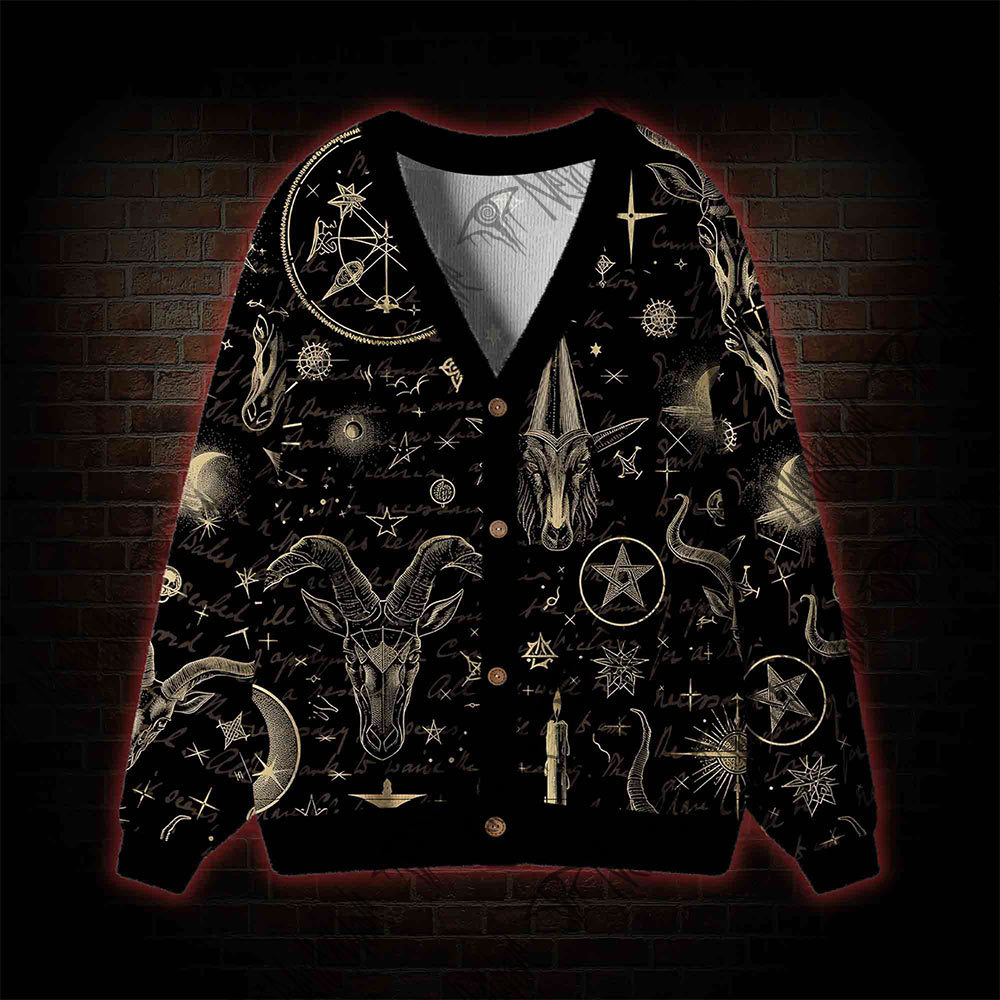 Baphomet Cardigan Sweater