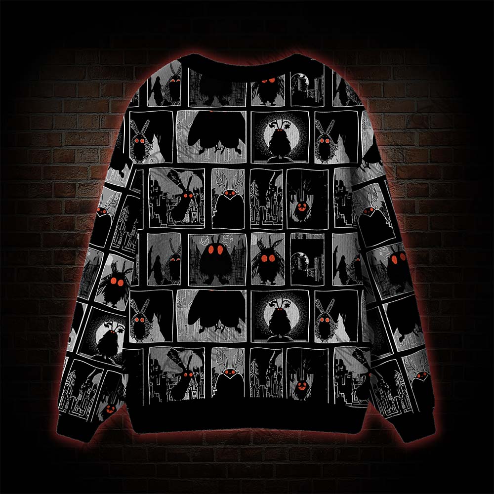 Mothman at Night Cardigan Sweater