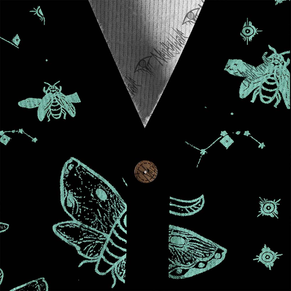 Midnight Flying Insects Cardigan Sweater