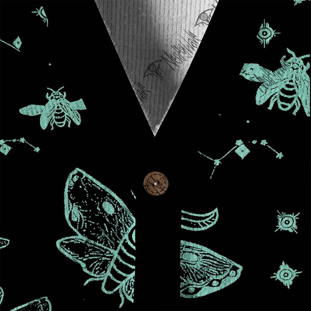Midnight Flying Insects Cardigan Sweater