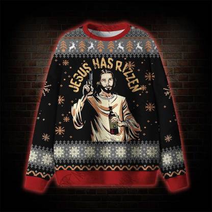 Jesus Has Rizzen Ugly Sweatshirts