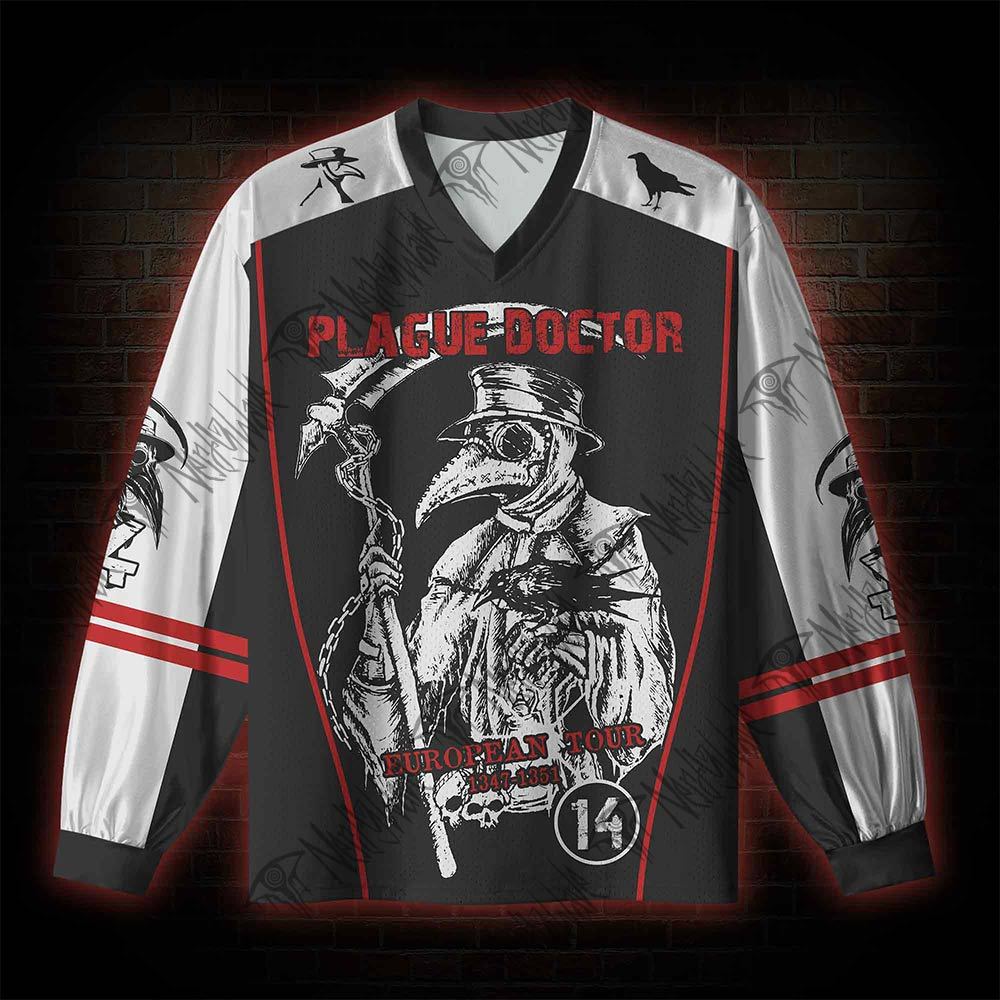 Plague Doctor V-Neck Long Sleeve Jersey