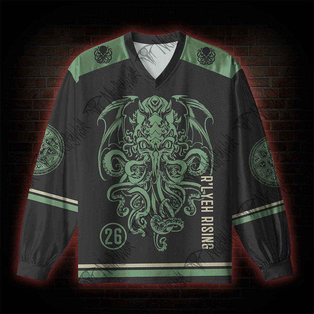 R'lyeh Rising V-Neck Long Sleeve Jersey