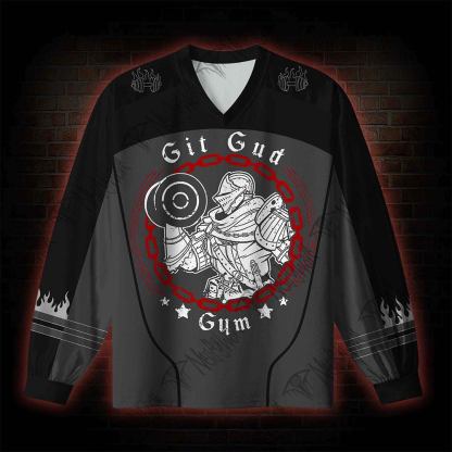 Git Gud Gym V-Neck Long Sleeve Jersey