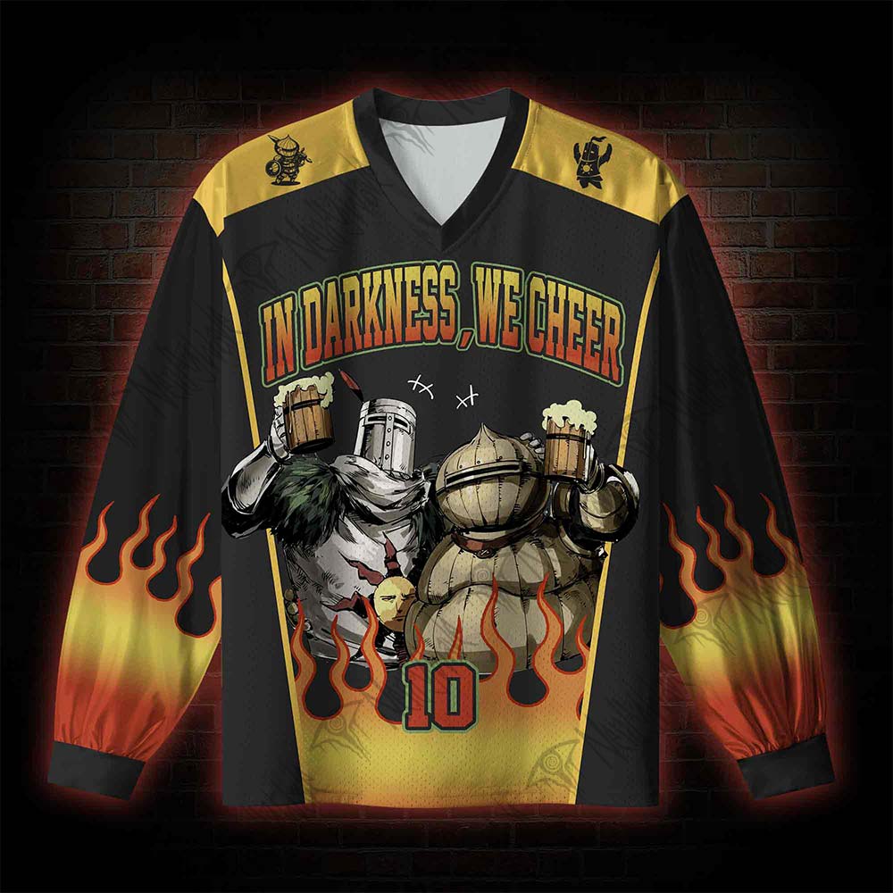 In Darkness We Cheer V-Neck Long Sleeve Jersey