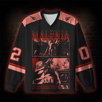 I Have Never Known Defeat V-Neck Long Sleeve Jersey