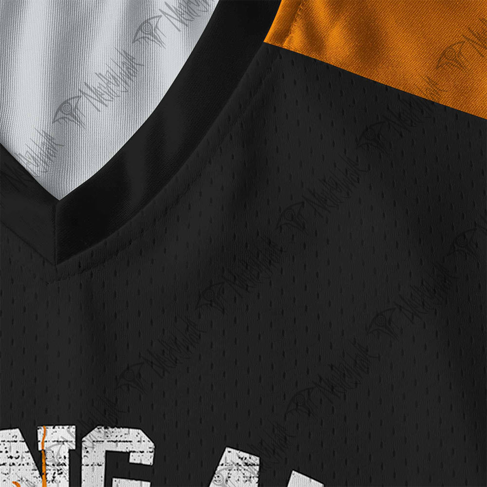 Strong and Round V-Neck Long Sleeve Jersey