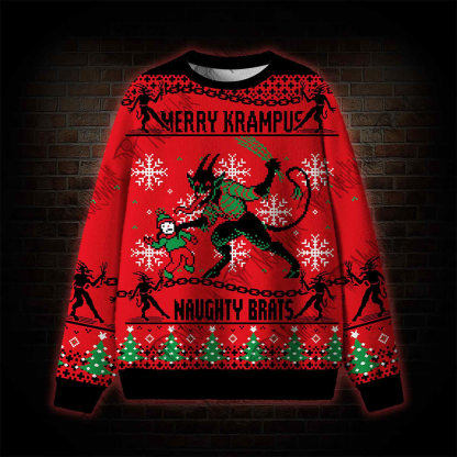 Merry Krampus Naughty Brats Ugly Sweatshirts
