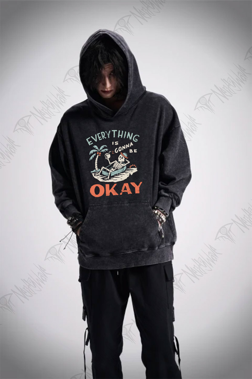 Everything Is Gonna Be Okay Washed Hoodie