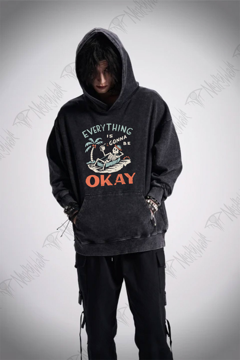 Everything Is Gonna Be Okay Washed Hoodie